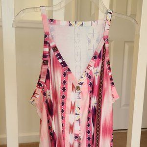 Abstract Print Tank Top Size Large